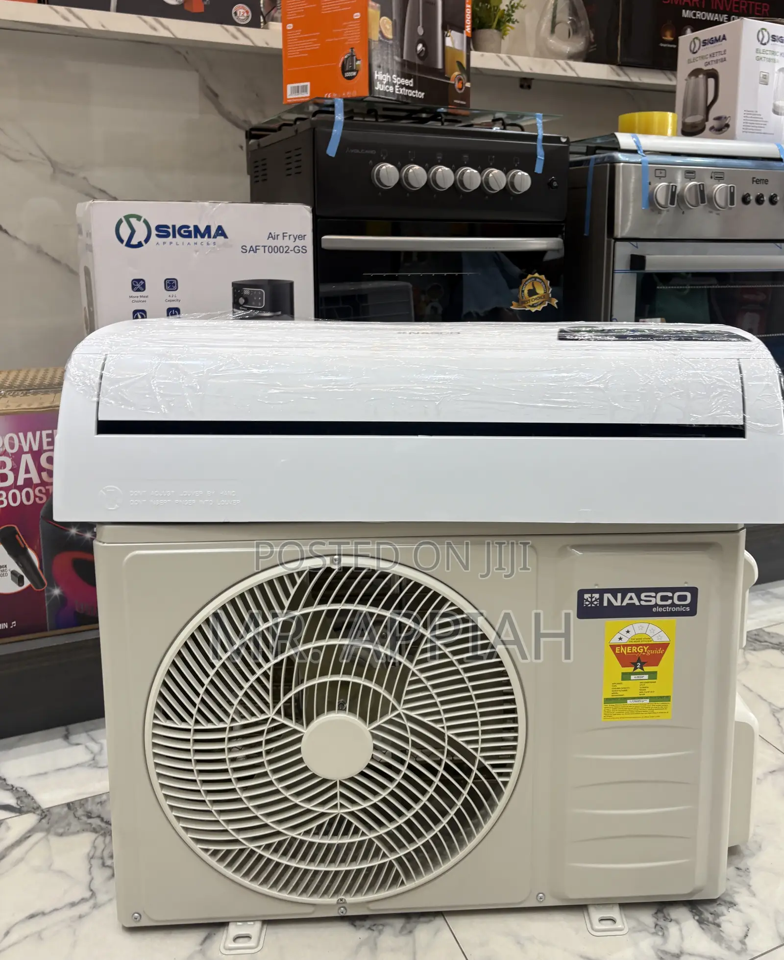 Efficient Nasco 1.5hp Air Conditioner(R410 Gas)White 