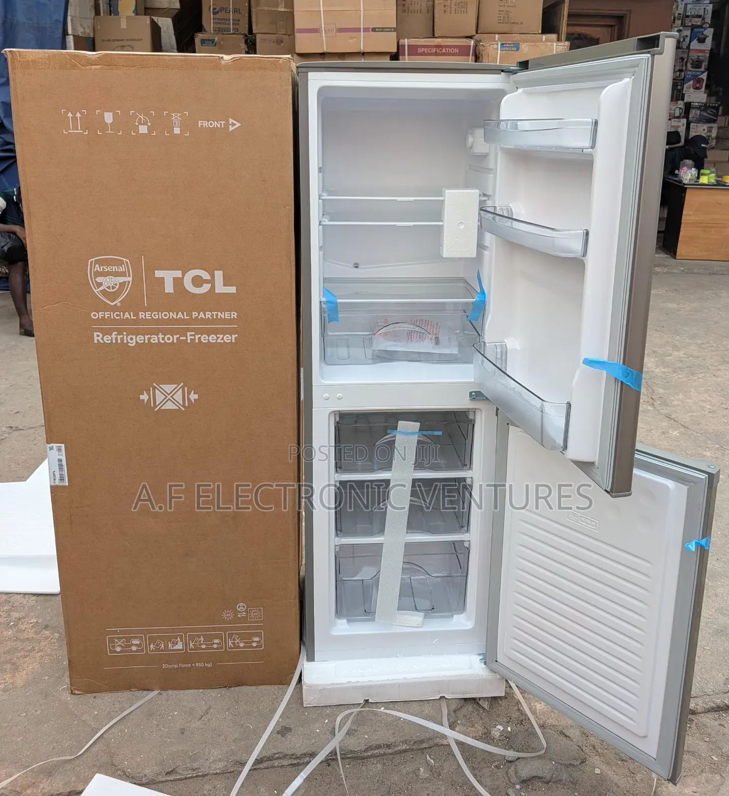 TCL 142-Litres Bottom Freezer Fridge