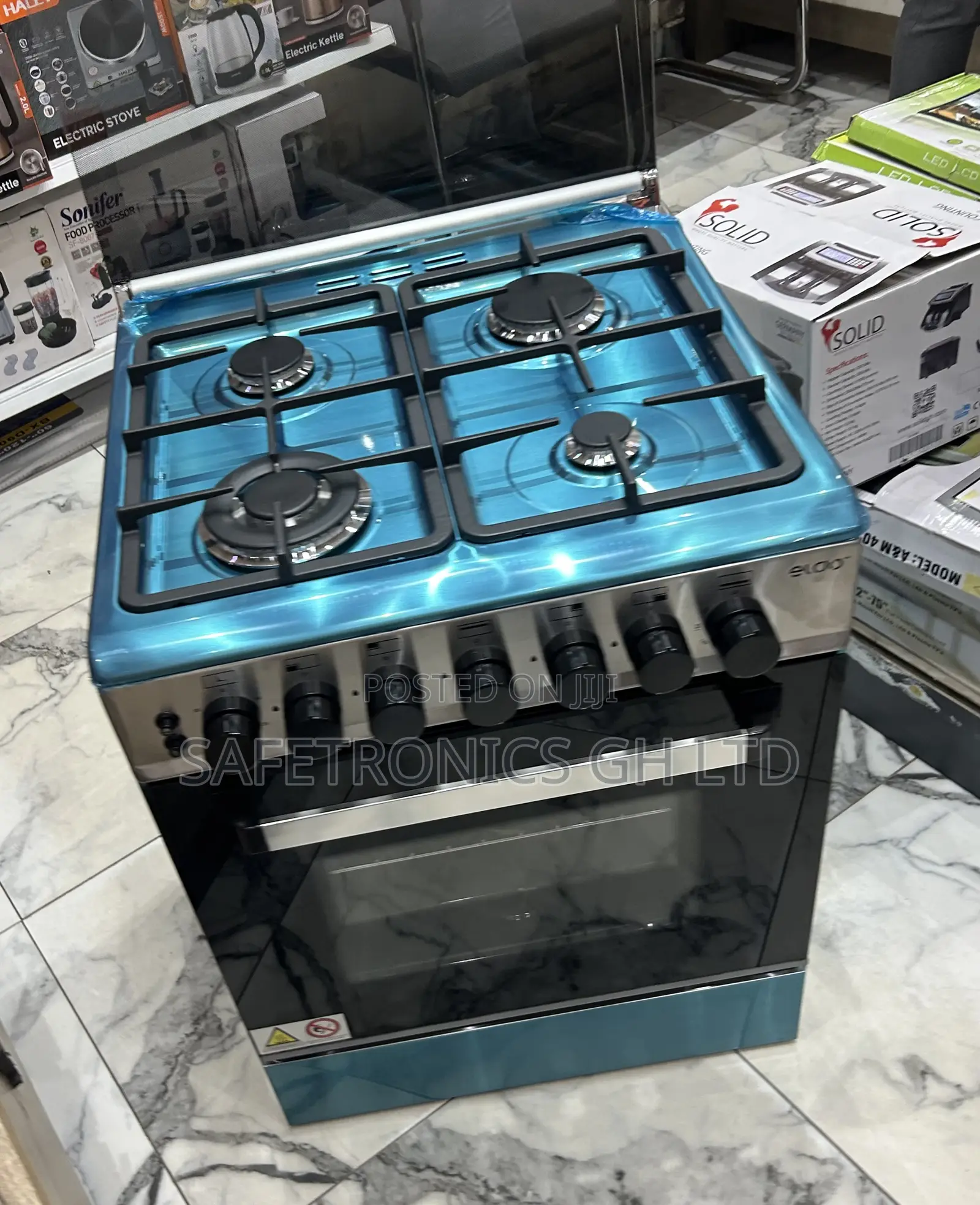 Secure Affordable Grey 60cmx60cm 4 Gas Oven Eldo Cooker