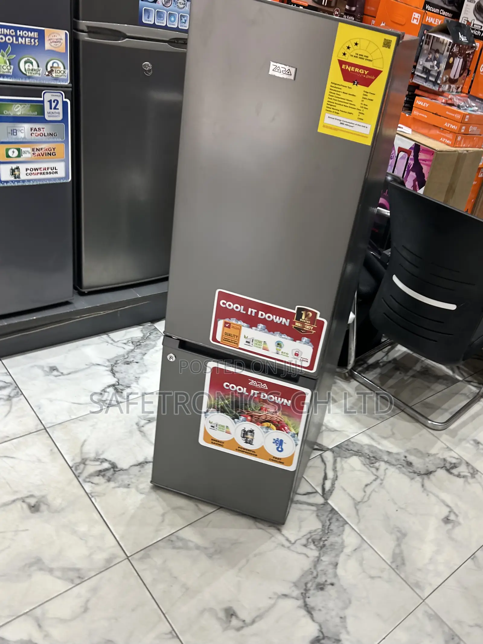 High Efficiency 161 Liters Bottom Mount Zara-240bf Doubledoor Fridge