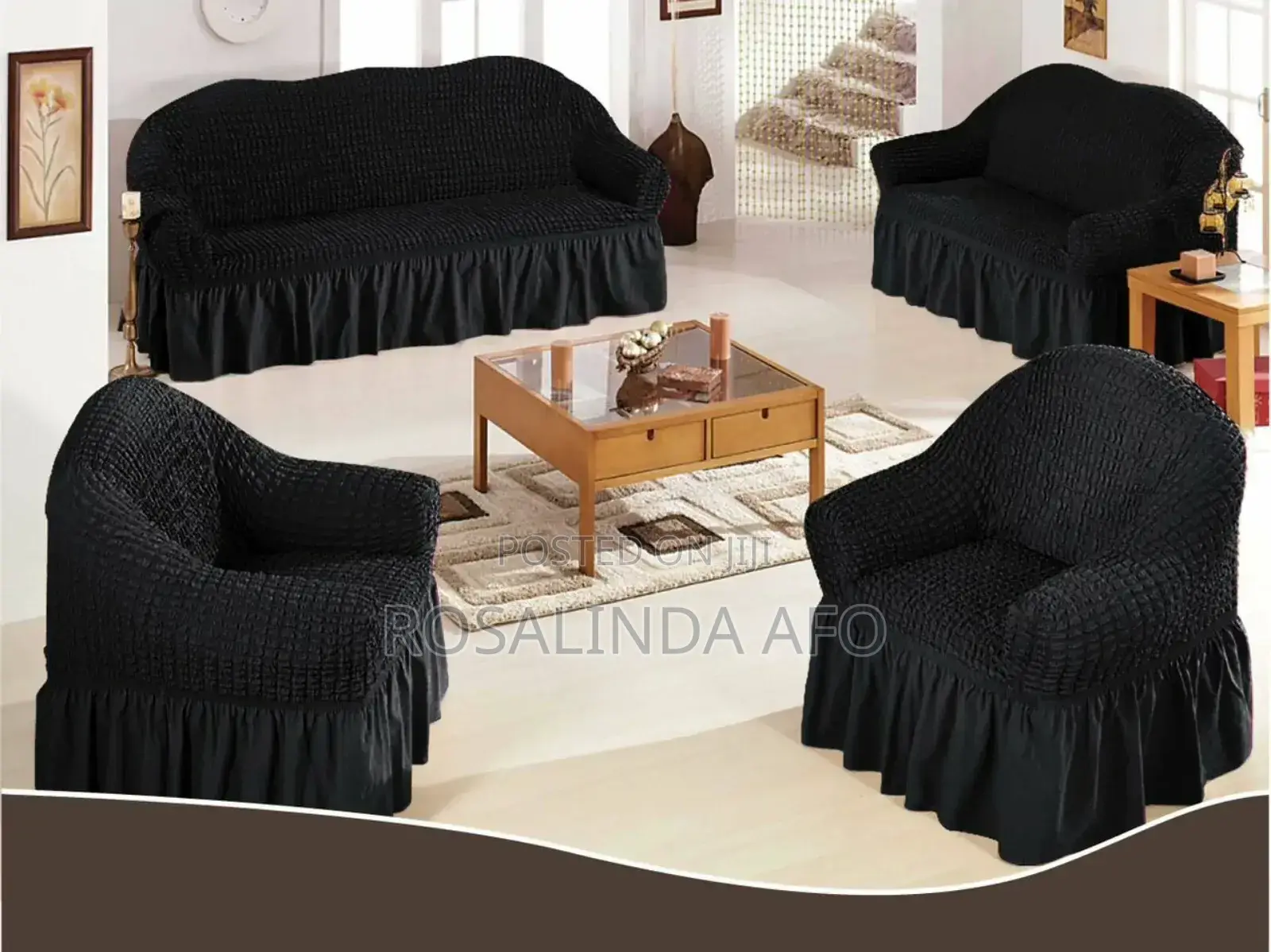 Elastic Skirt Sofa Cover