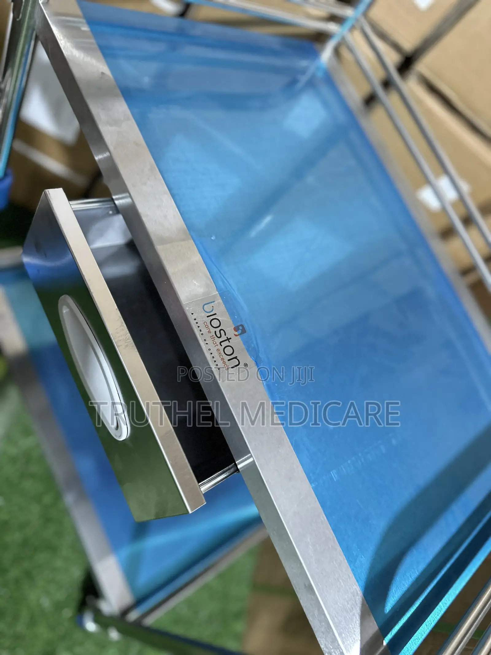 Two Steps Stainless Medicine Trolley( With Drawer)