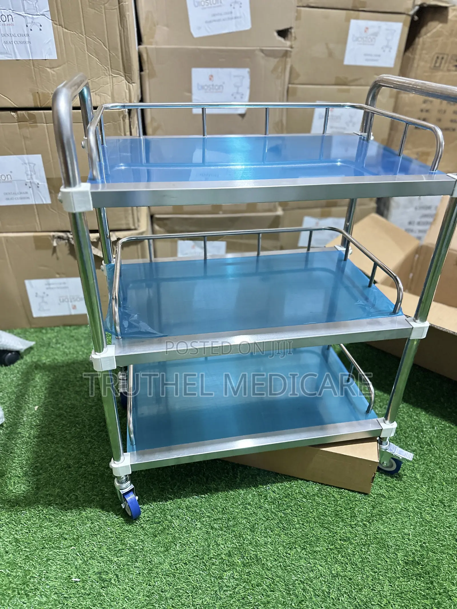 Medicine Trolley (3 Steps Stainless)
