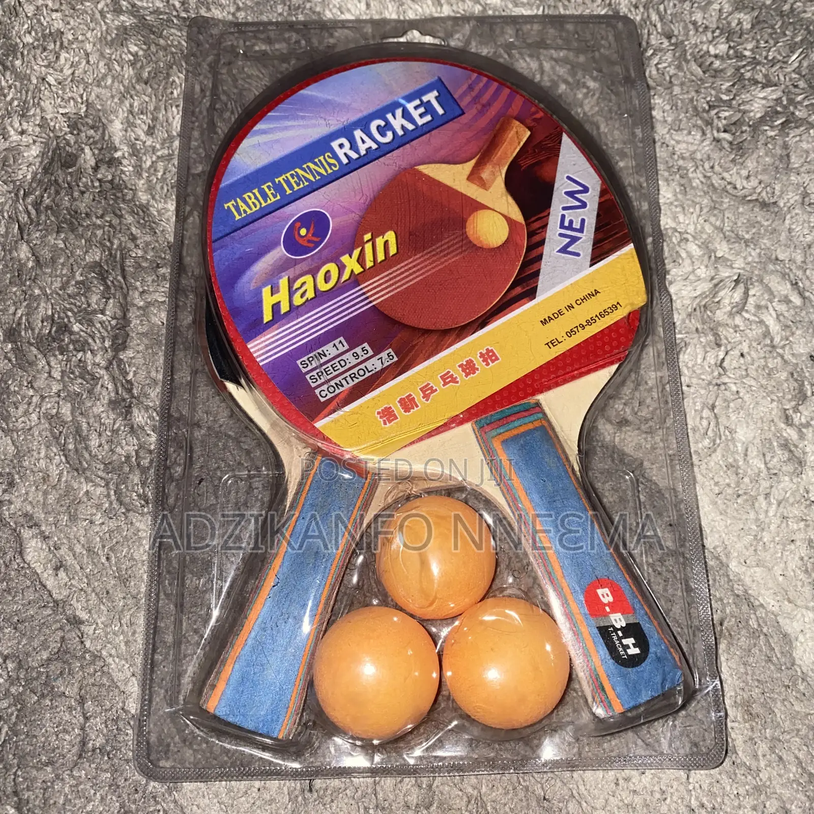 Table Tennis Rackets (Pair) With 3 Balls