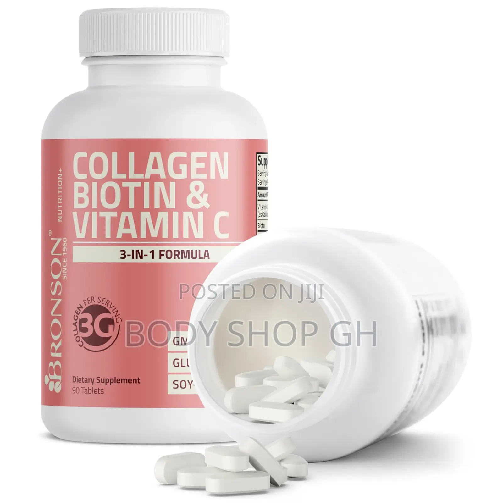 Bronson Collagen With Biotin Vitamin C - For Hair, Skin Nails