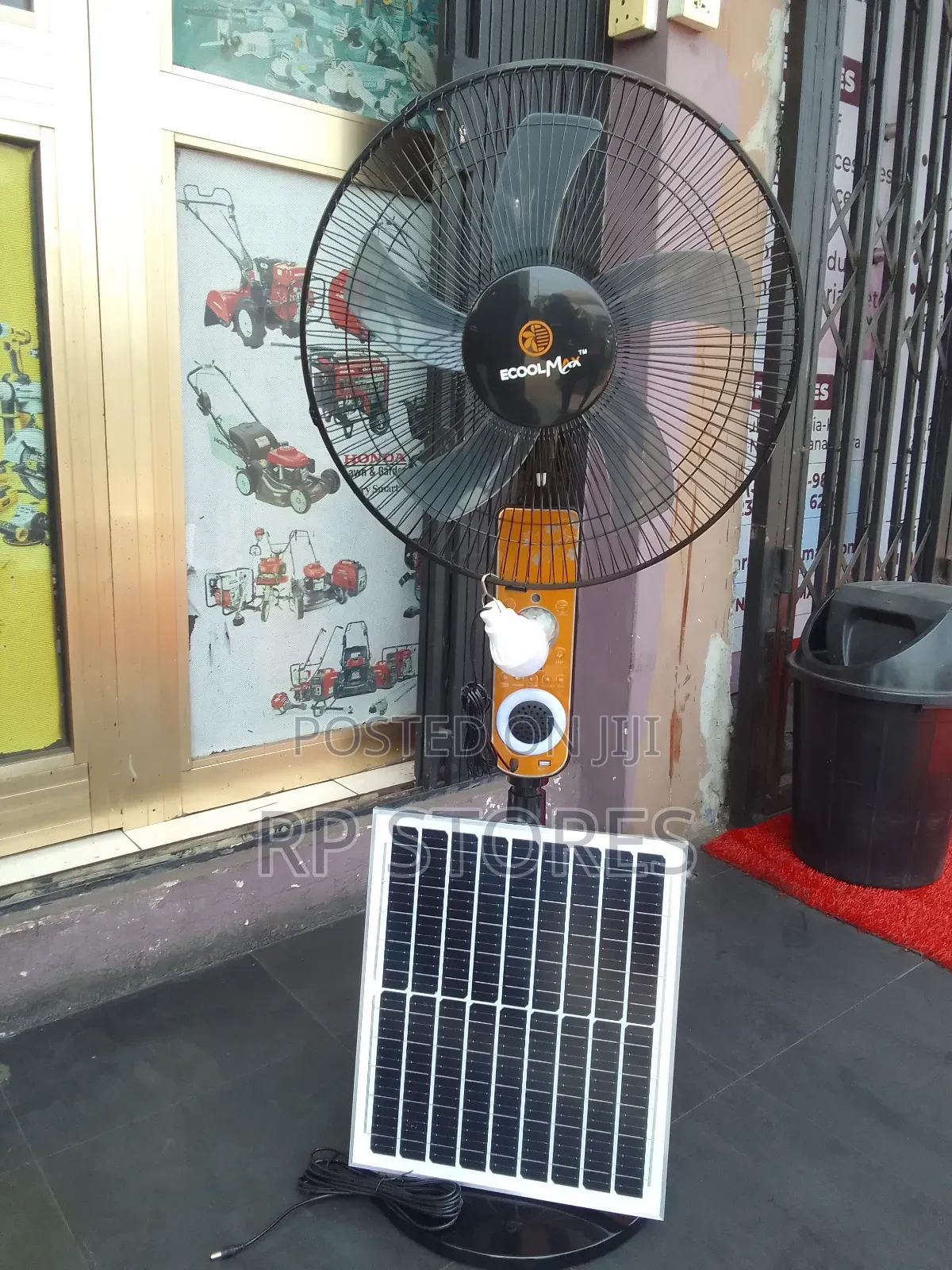 Solar Standing Fan Rechargeble