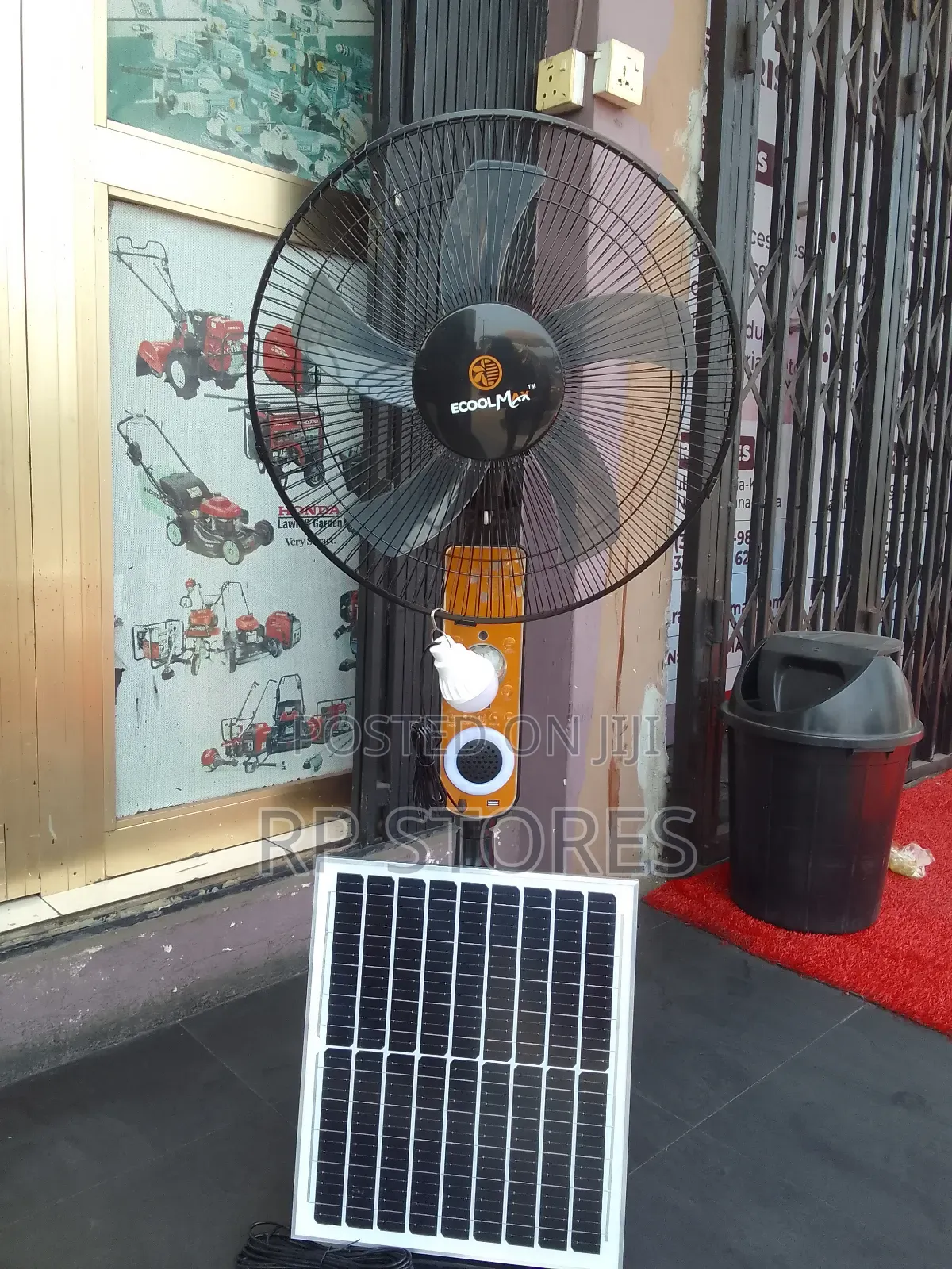 Solar Standing Fan Rechargeble