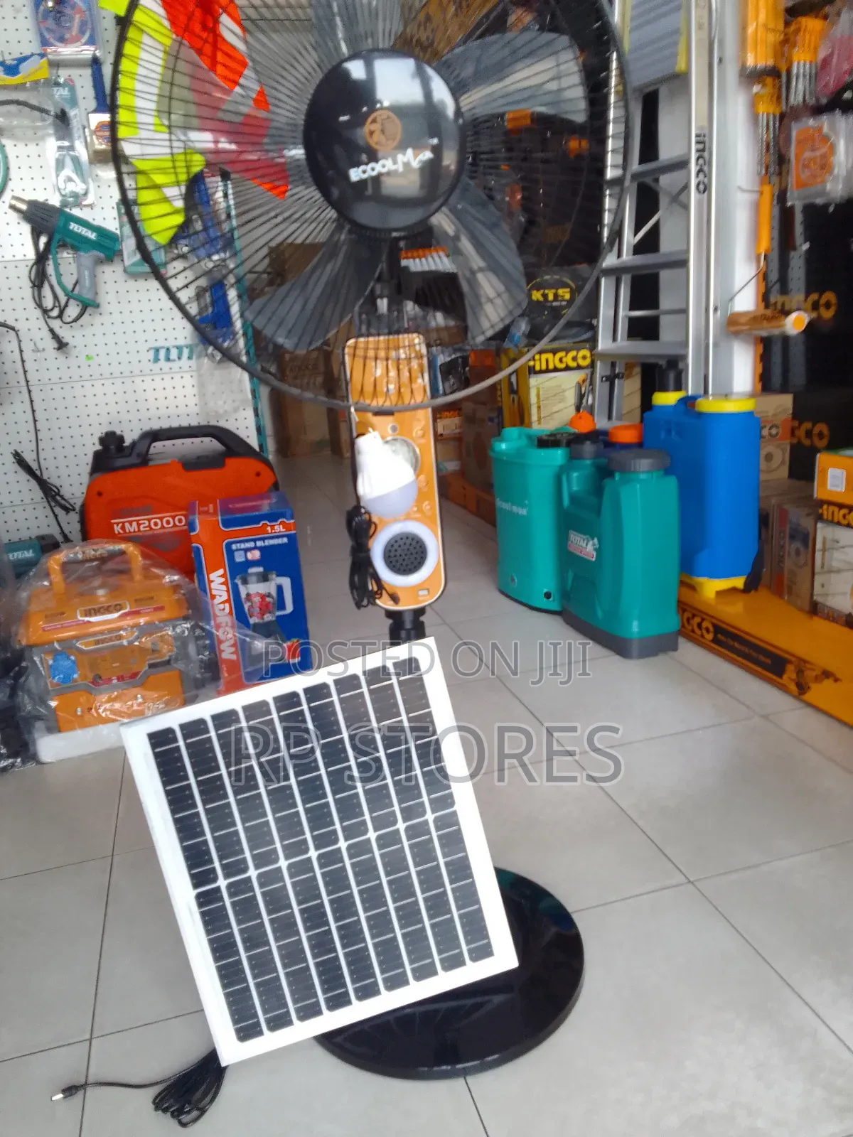 Ecool Max Solar Standing Fan