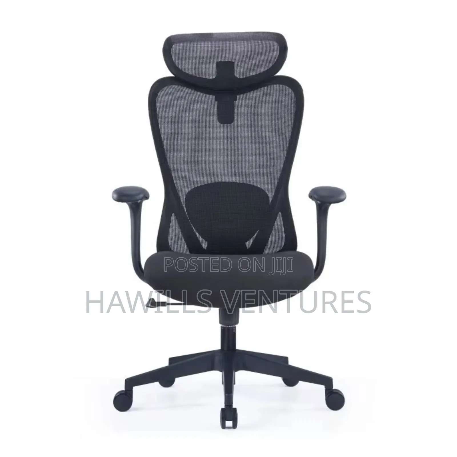 Ergonomic Office Chair With Adjustable Headrest Armrest.