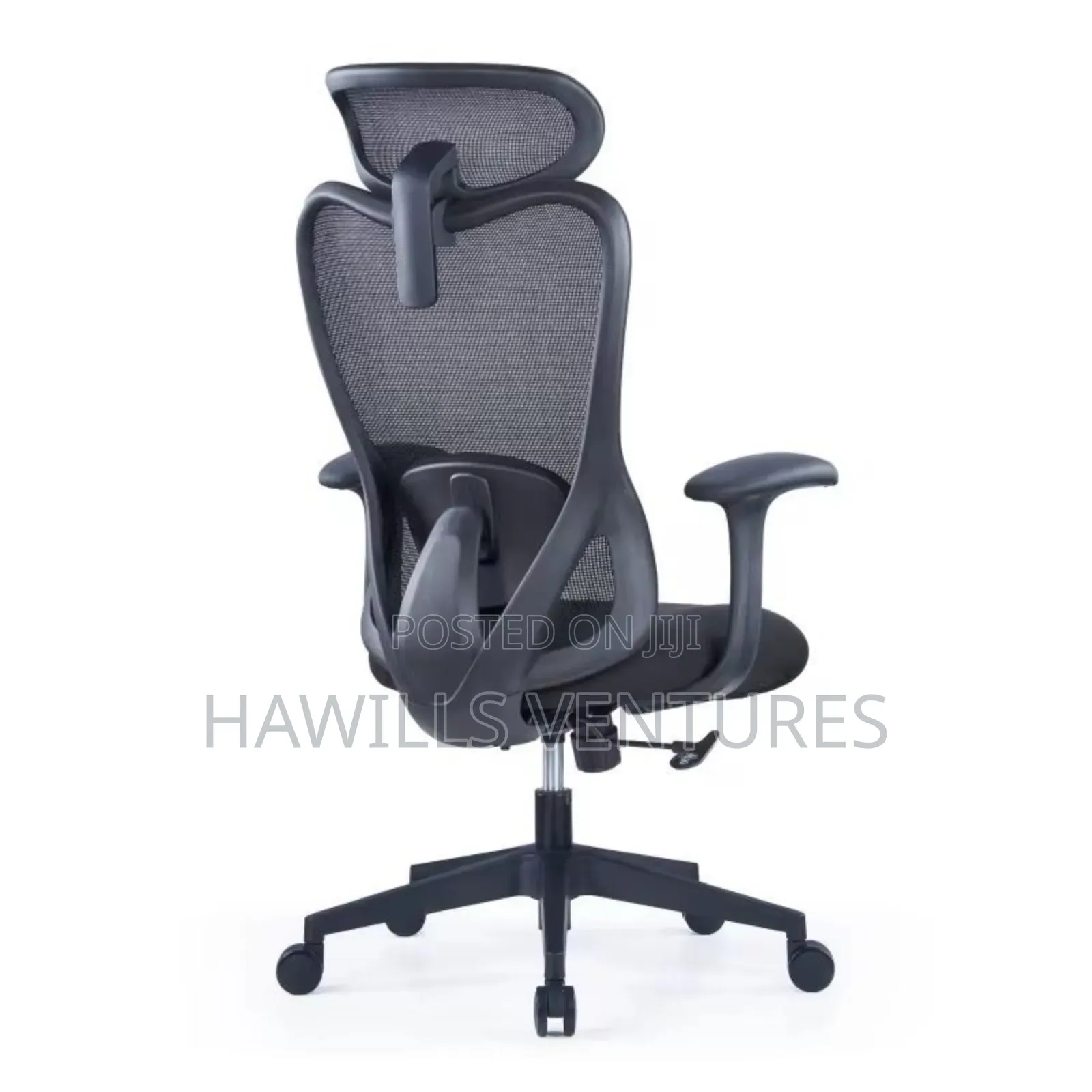 Ergonomic Office Chair With Adjustable Headrest Armrest.