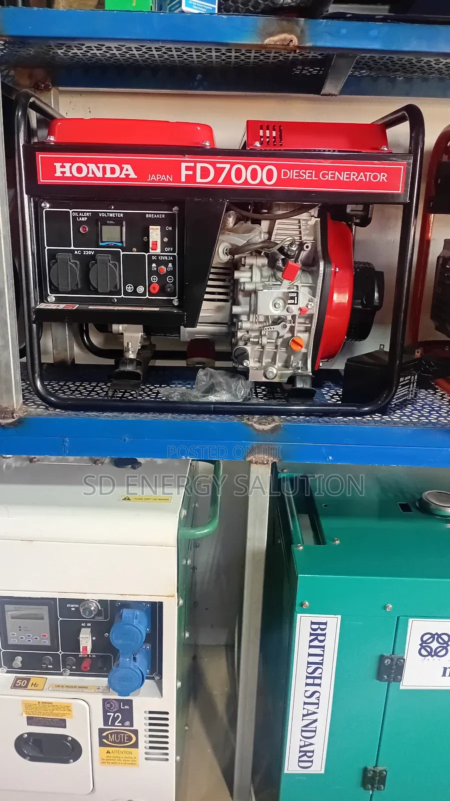 Super Quiet Honda 7kva Diesel Gen