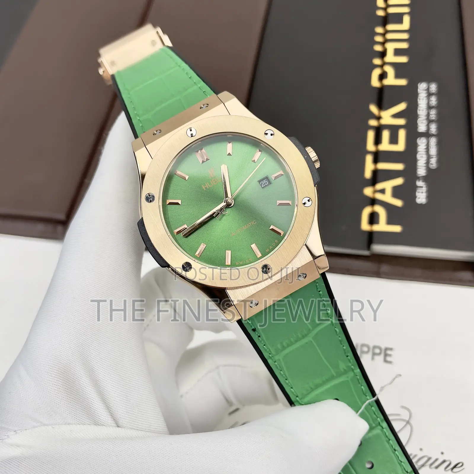 Hublot Classic Fusion With a Green Dial and Rose Gold Case