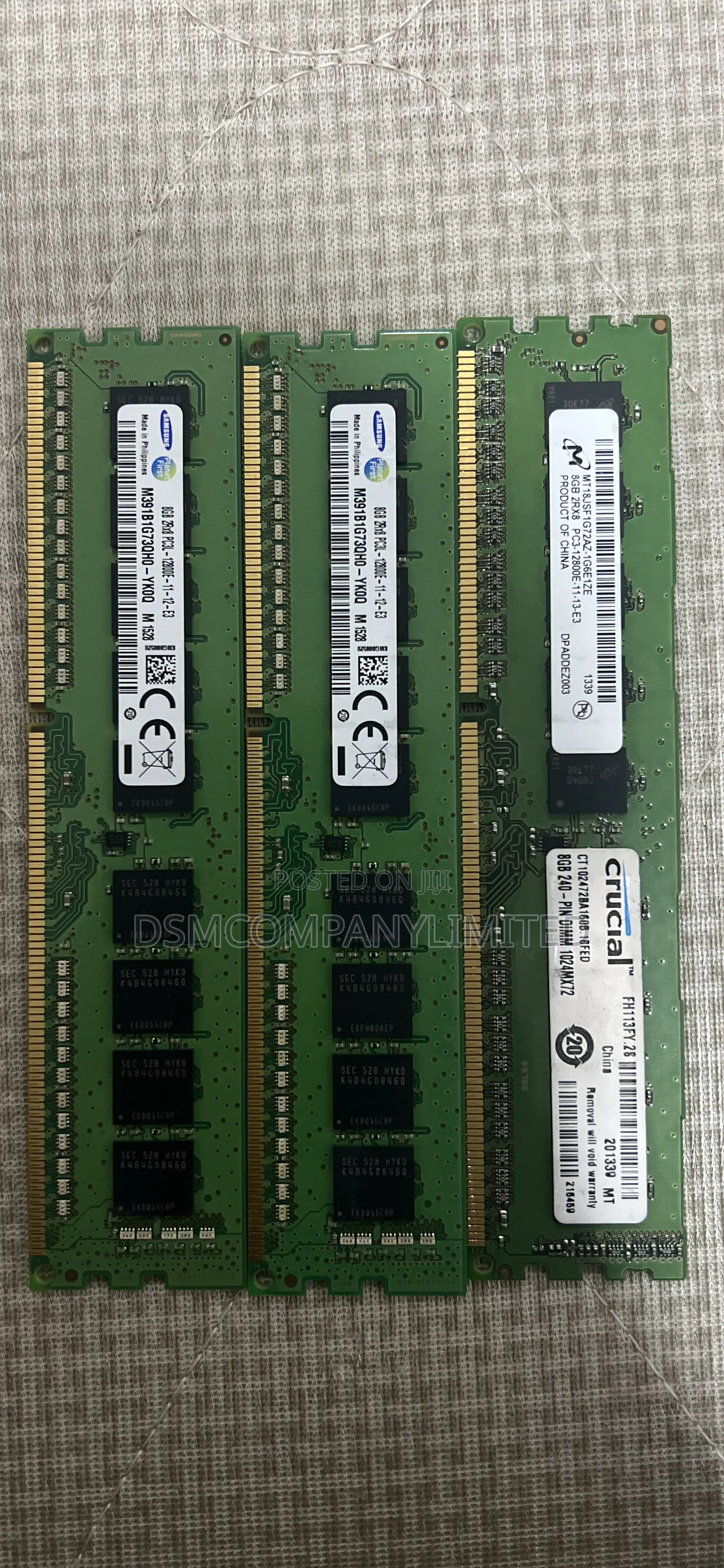 8gig Samsung Ddr3 Pc3 12800e-11-12-E3 Memory (E-Memory)