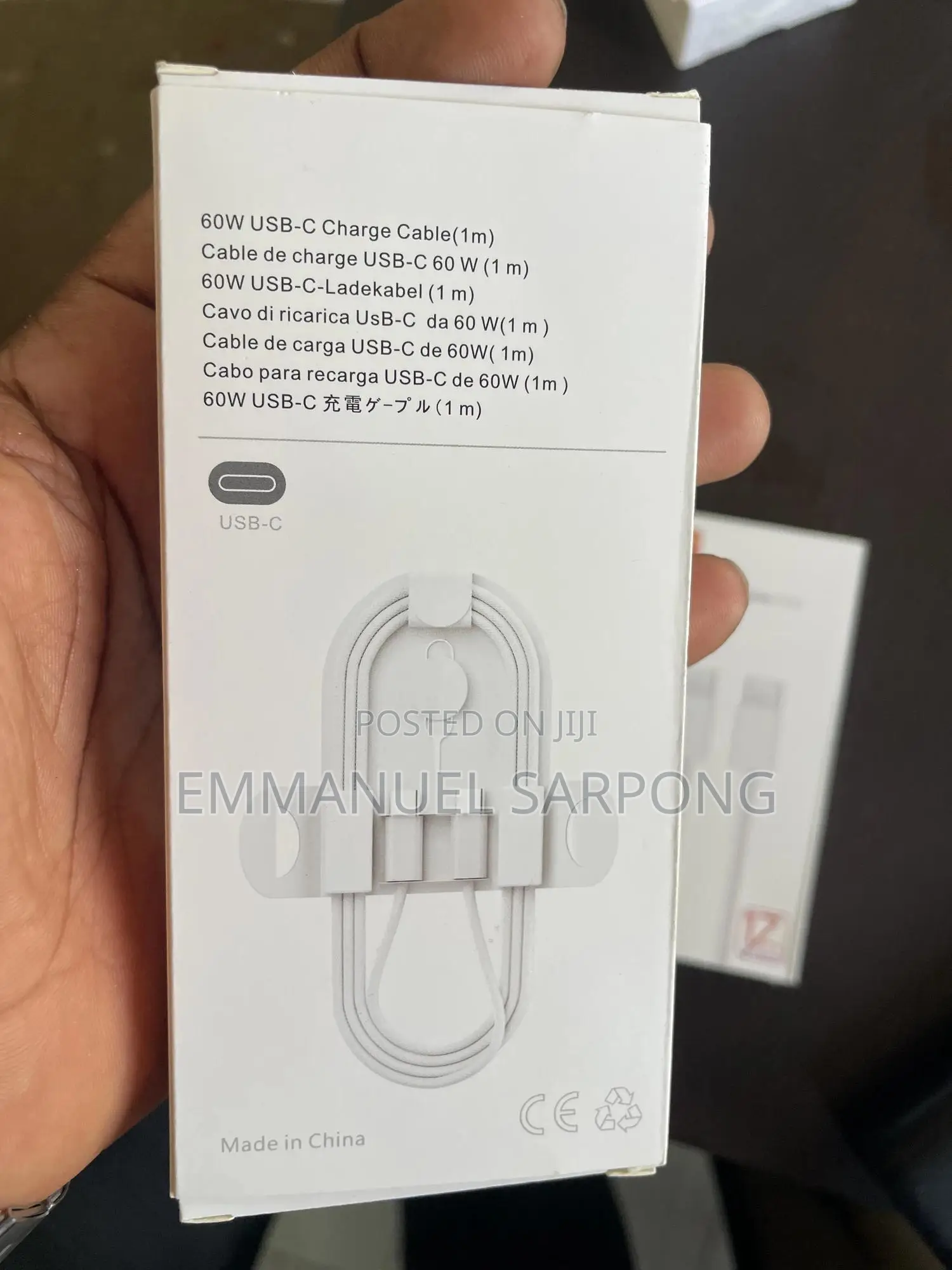 Usb-C to Usb-C 60w Fast Charging Cable (1m)
