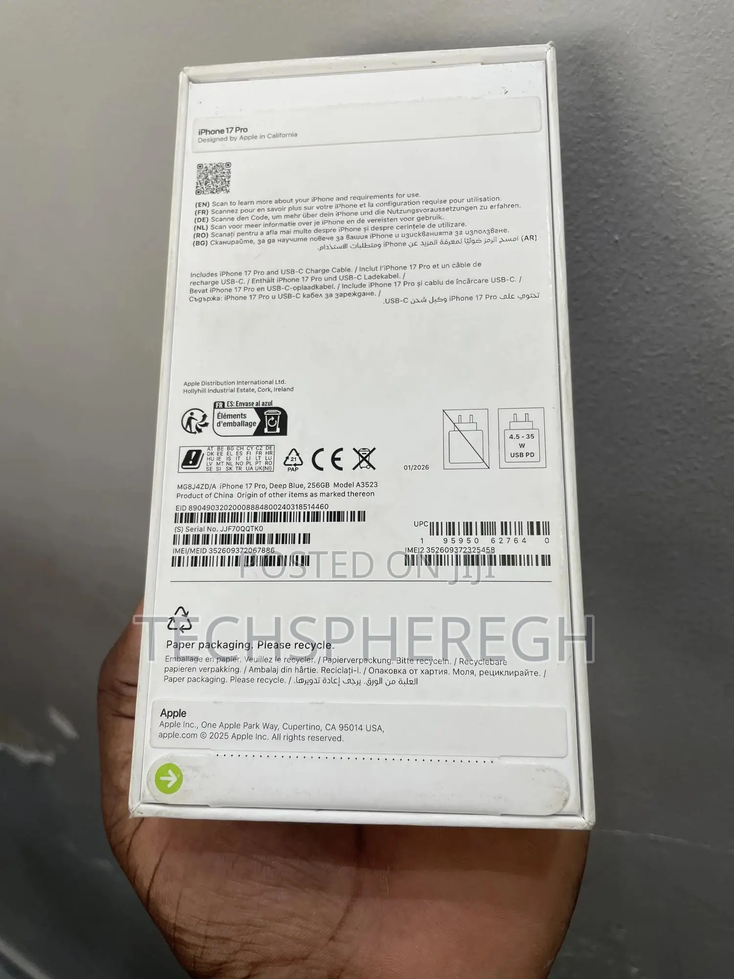 New Apple iPhone 17 Pro 256 GB Blue