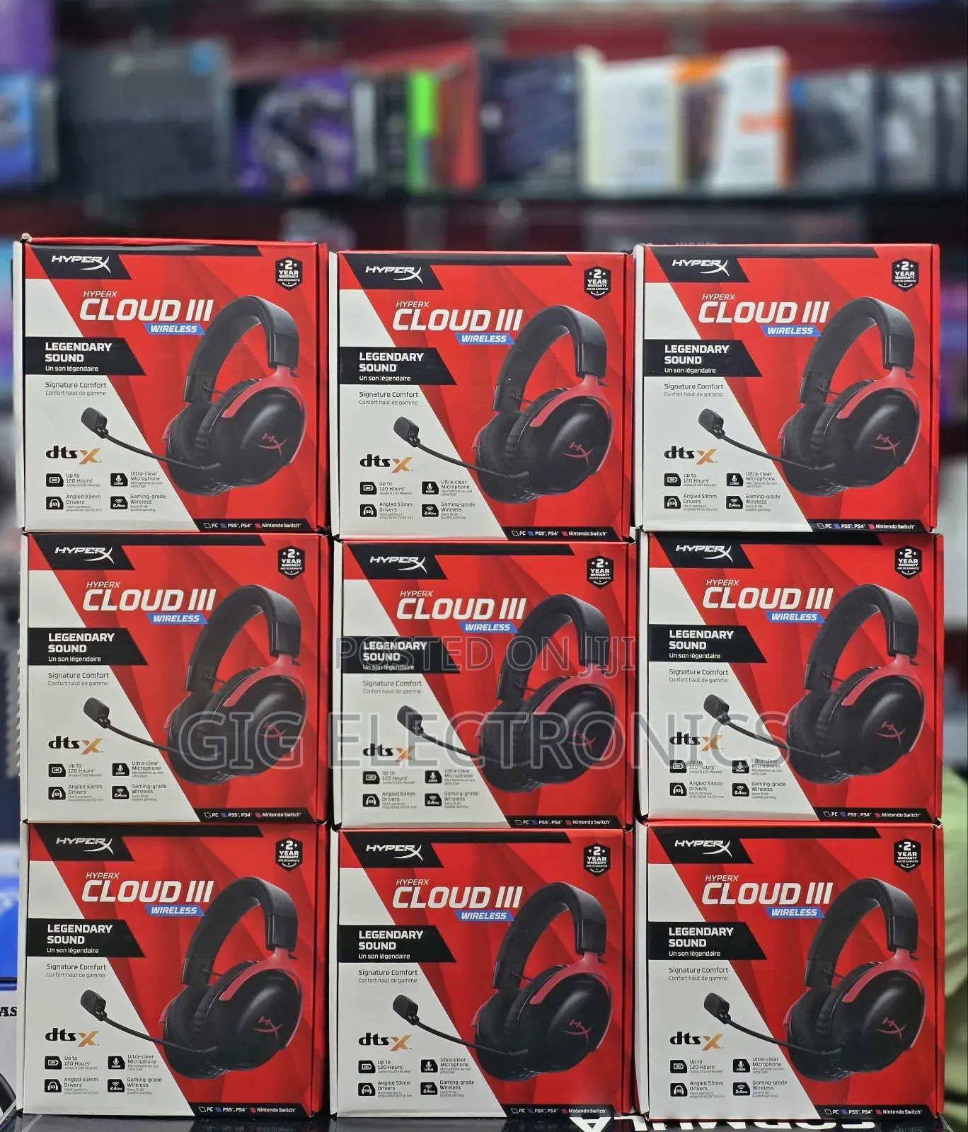 Hyperx Cloud Iii Wireless Gaming Headset (Black/Red)