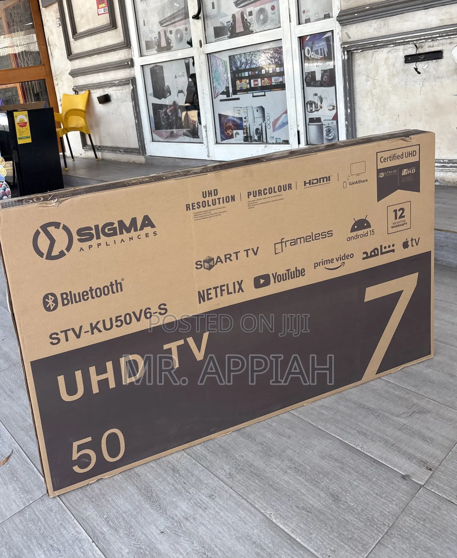 Fresh in Box Sigma Sig-Ku50v6-S 50” Uhd Smart Android Tv(Black)