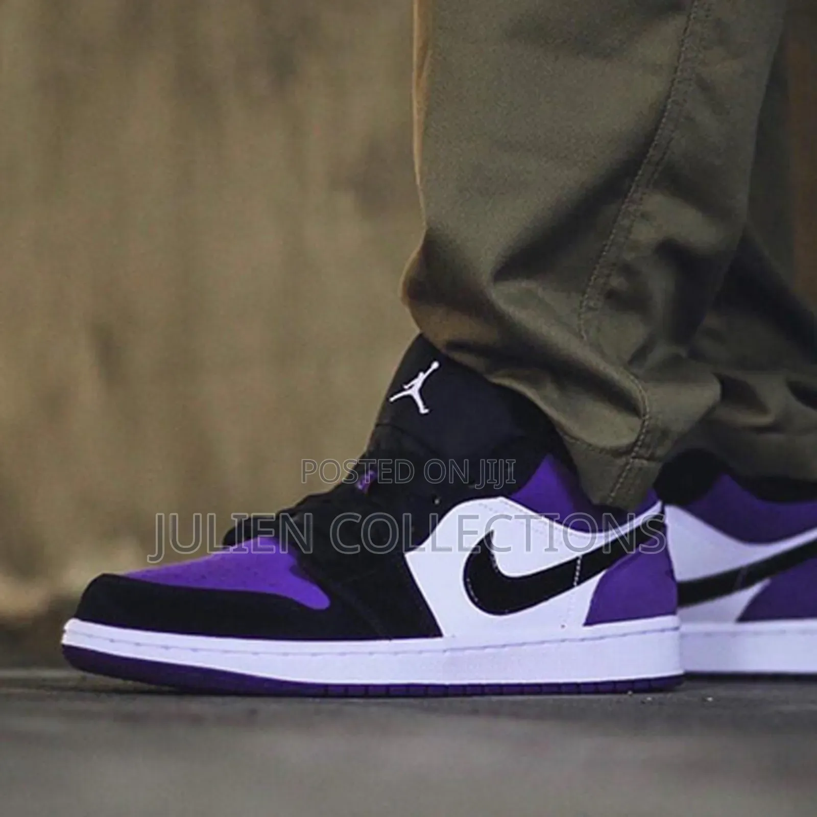 Air Jordan 1 Low Og Purple White and Black