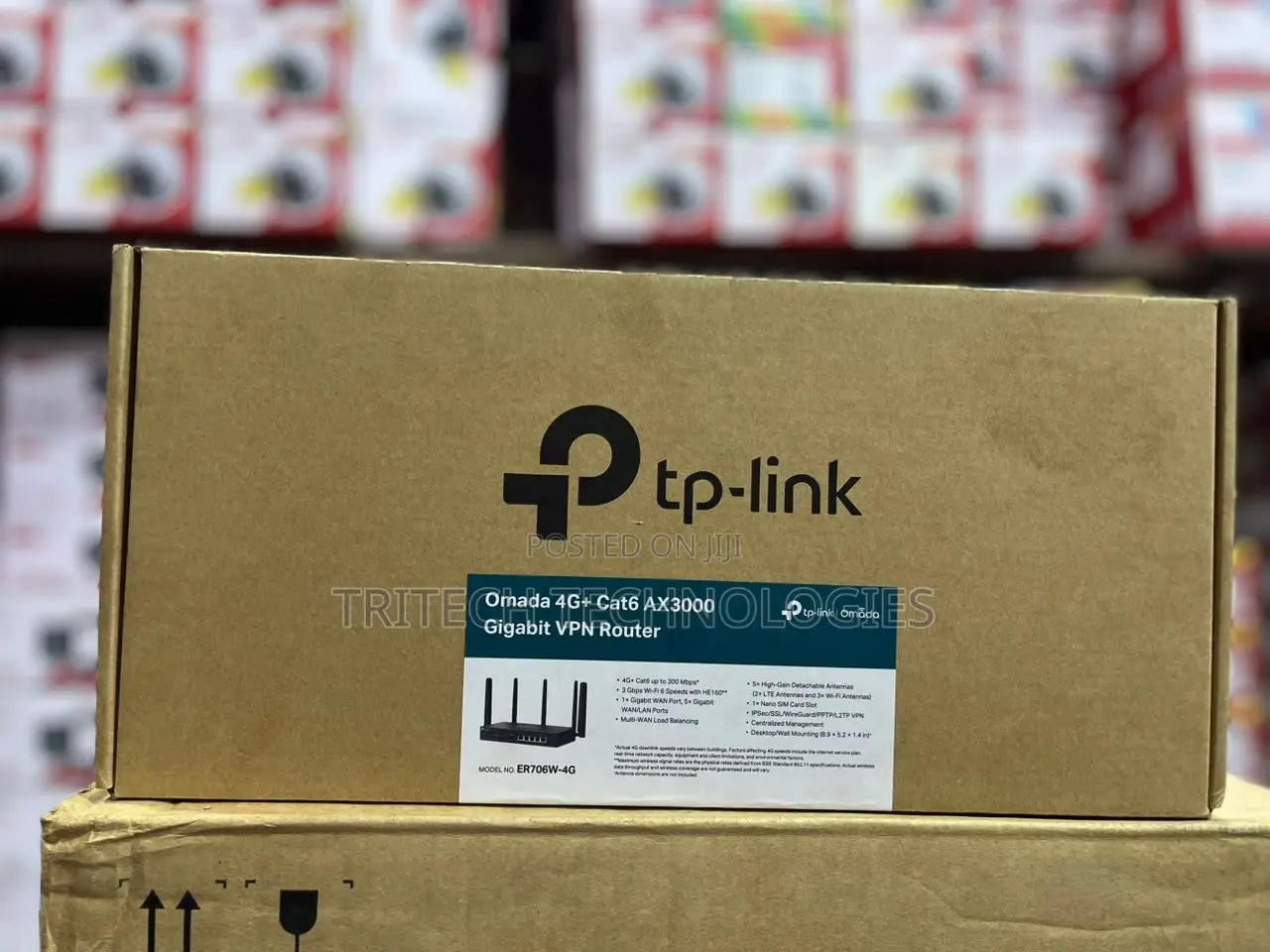 Tp-Link Er706w-4g Omada 4g+ Cat6 Ax3000 Gigabit VPN Router