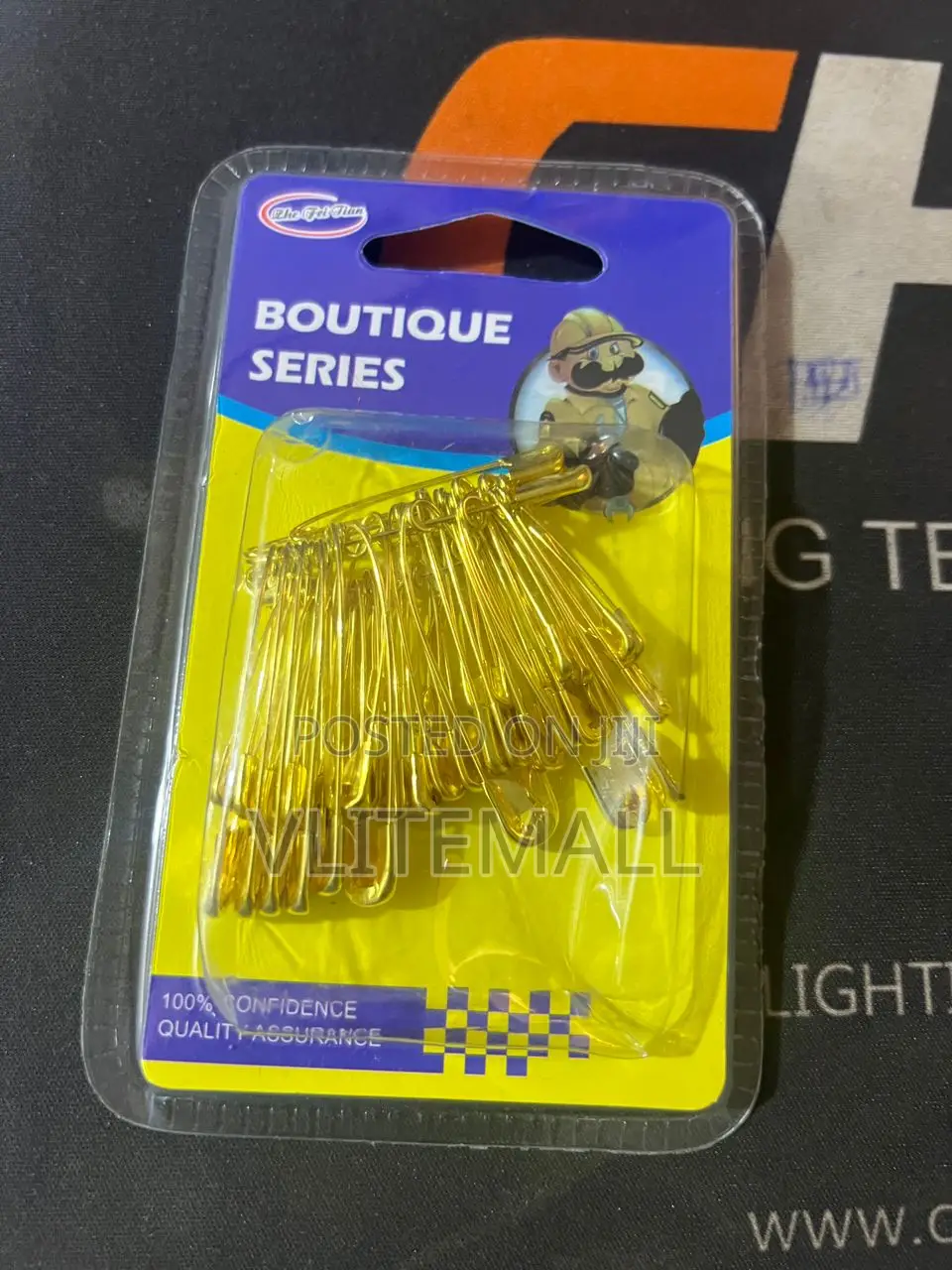 Gold-Colored Gourd Safety Pins
