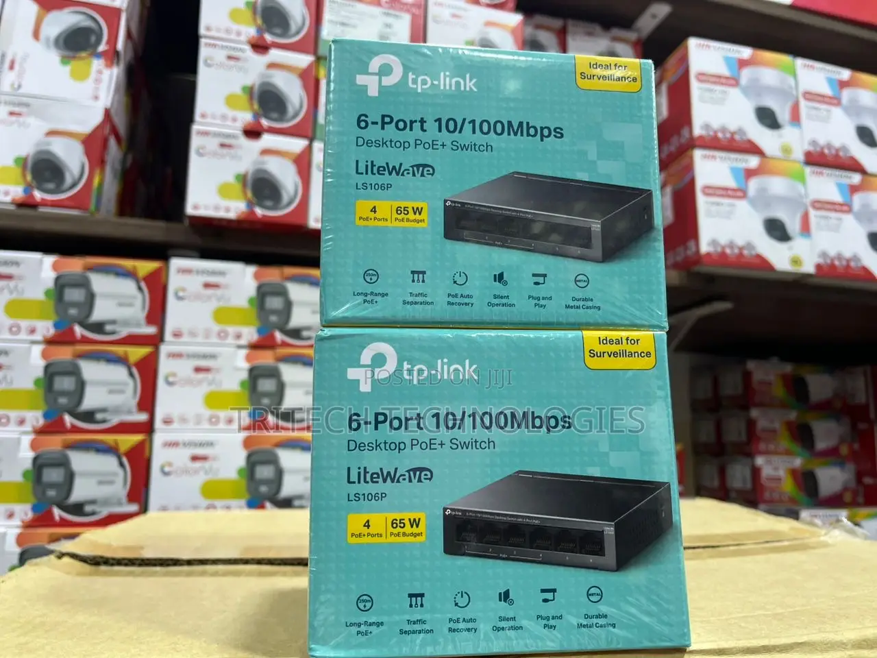 Tp-Link Ls106p 6-Port 10/100mbps Desktop Switch With 4-Port Poe+