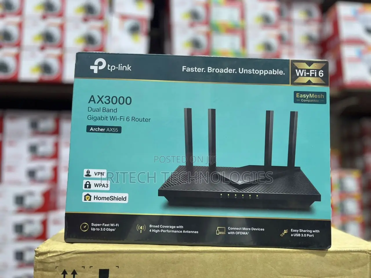 TP-Link Archer Ax55 Ax3000 Dual Band Gigabit Wifi 6 Router