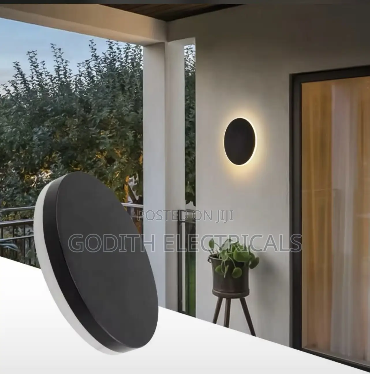 Round Modern Exterior Wall Light
