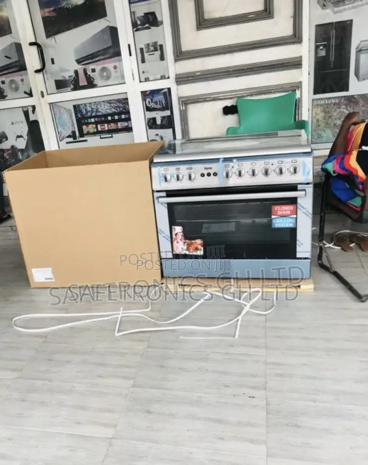 Valuable New 60x90 1 Electric 4 Gas Ferre Grey Oven With Grill