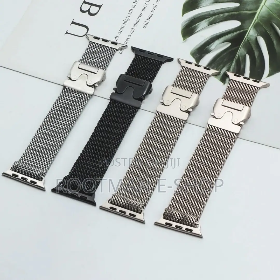 Titanium Milanese Loop For Apple Watch Series -all Sizes 38mm To Ultra