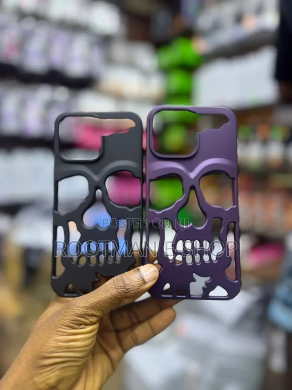 Luxury Matte Plating Metallic Skull Case for iPhone 15 and 16 Pro Max