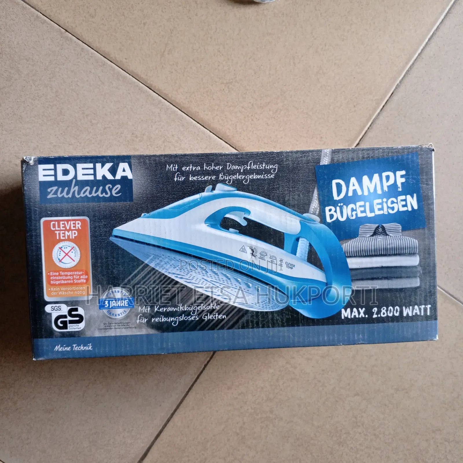 Brand New Edeka 2800 Watts Auto Steam Irons From Germany