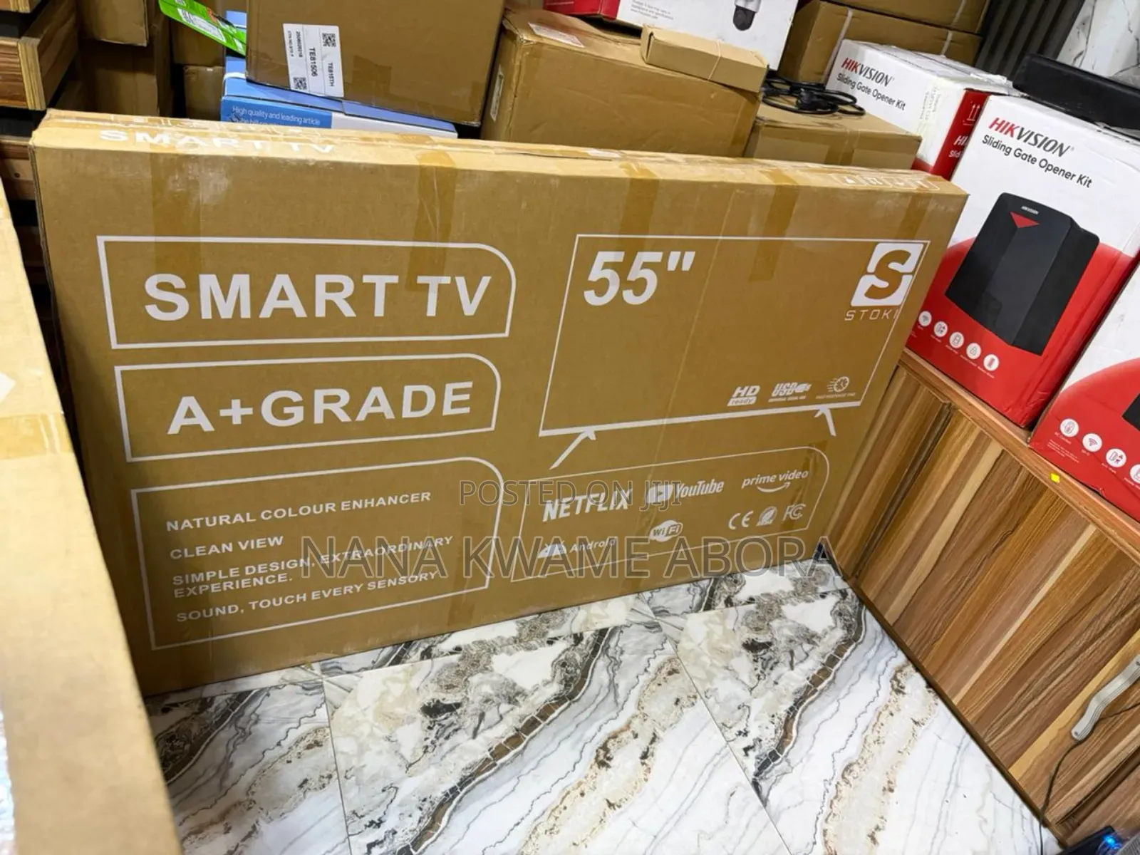 Brand New Frameless Smart Stoki Tv 55 Inches With Wifi and Bluetooth