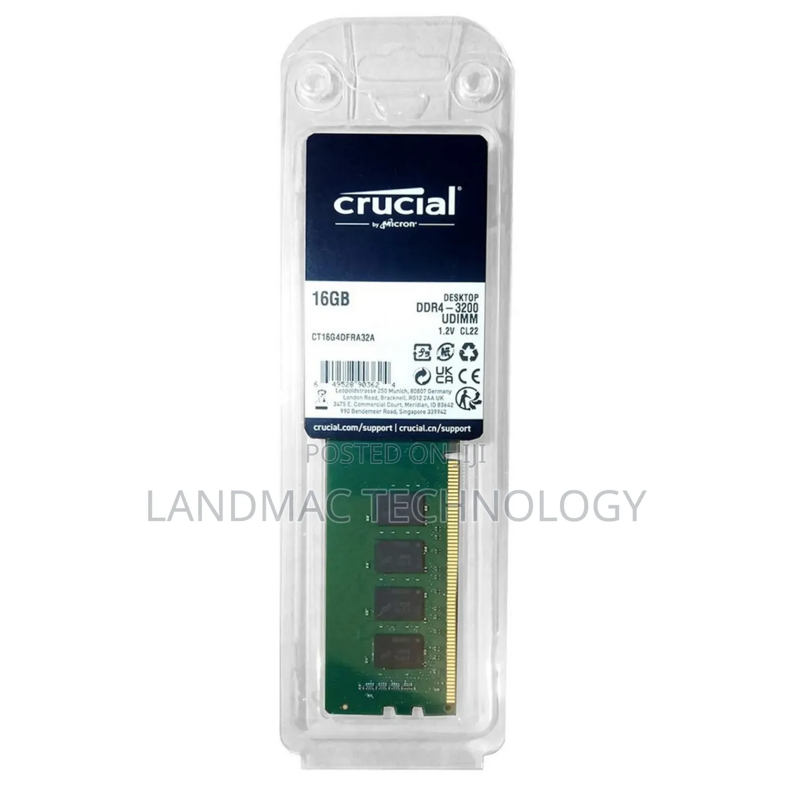 Crucial 16gb Ddr4 2666 MHZ for Desktop