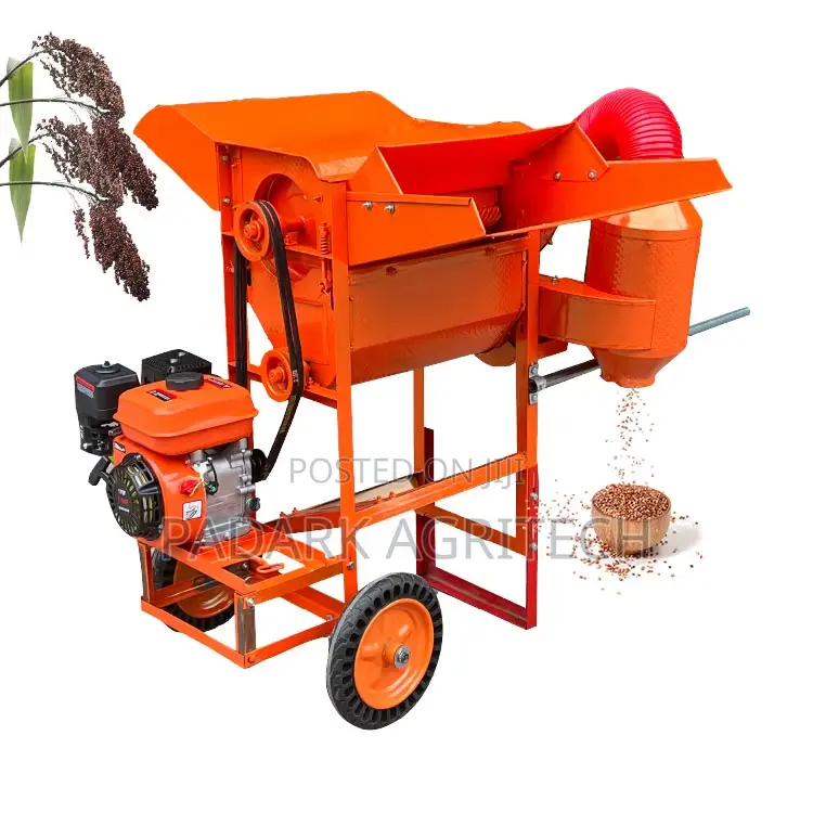 Movable Multi-Function Rice Thresher Machine (600–800kg/H Capacity)