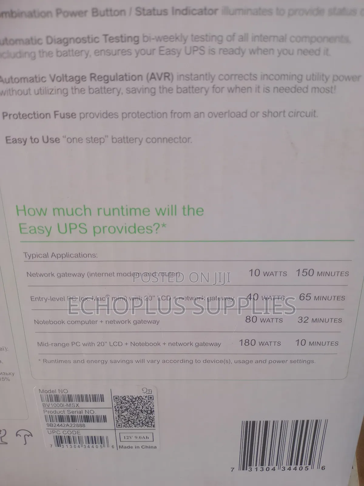 Apc Ups 1000va/600watts
