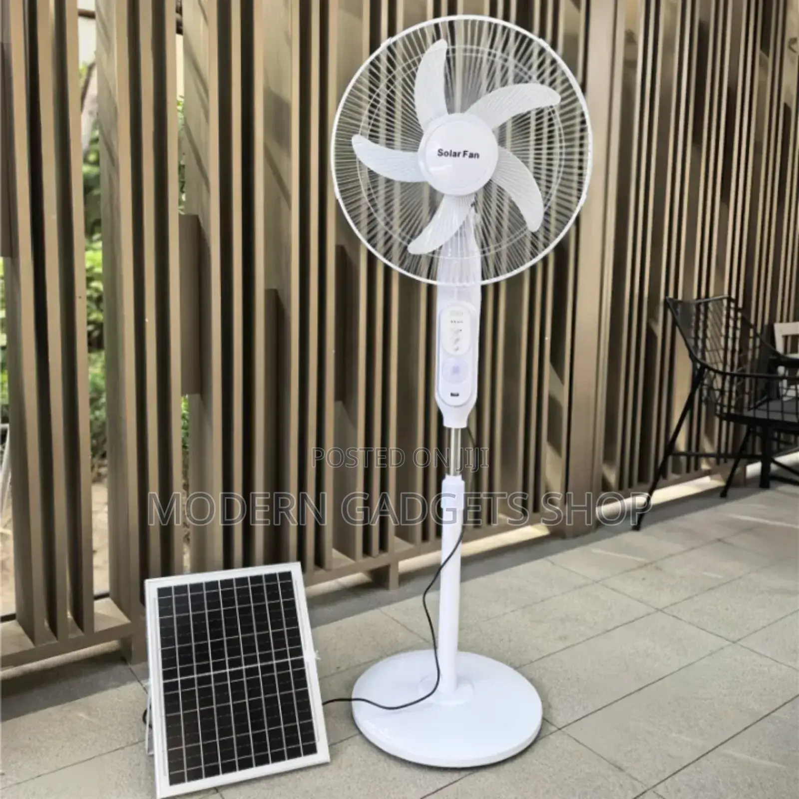 Cool Air Solar Rechargeable Standing Fan