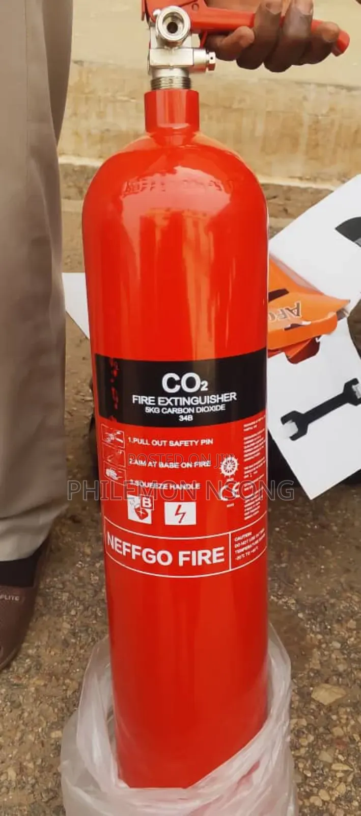 5kg Co2 Neffgo Carbon Dioxide (Co2) Fire Extinguisher.
