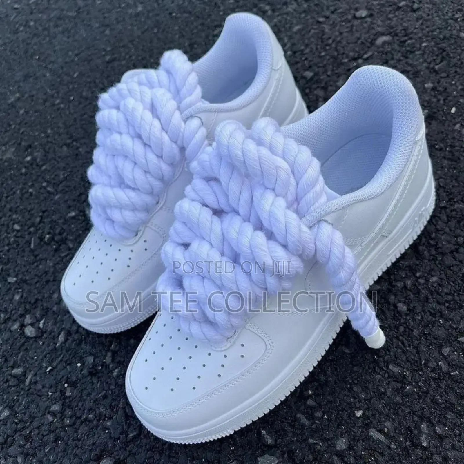 Big Lace Air Force 1, Premium All Black and All White.