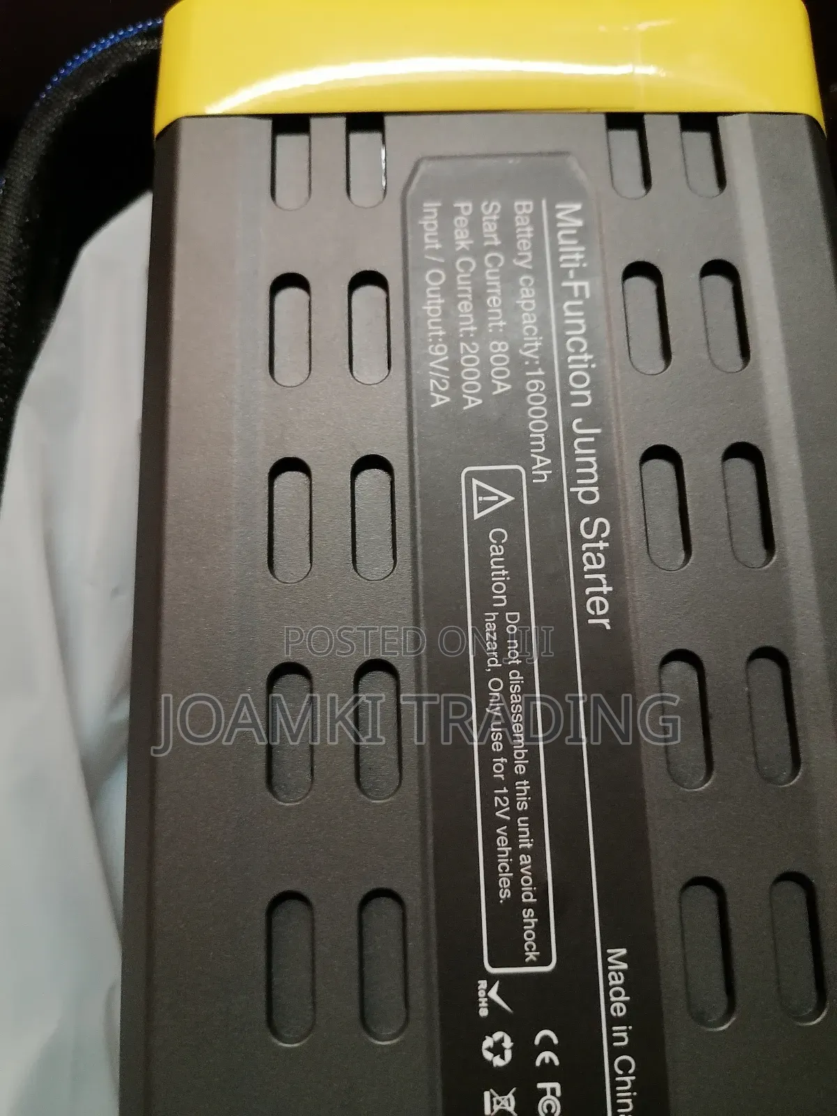 Car Jump Starter With Air Pump, 16,000mah Battery, 2000a Peak Current