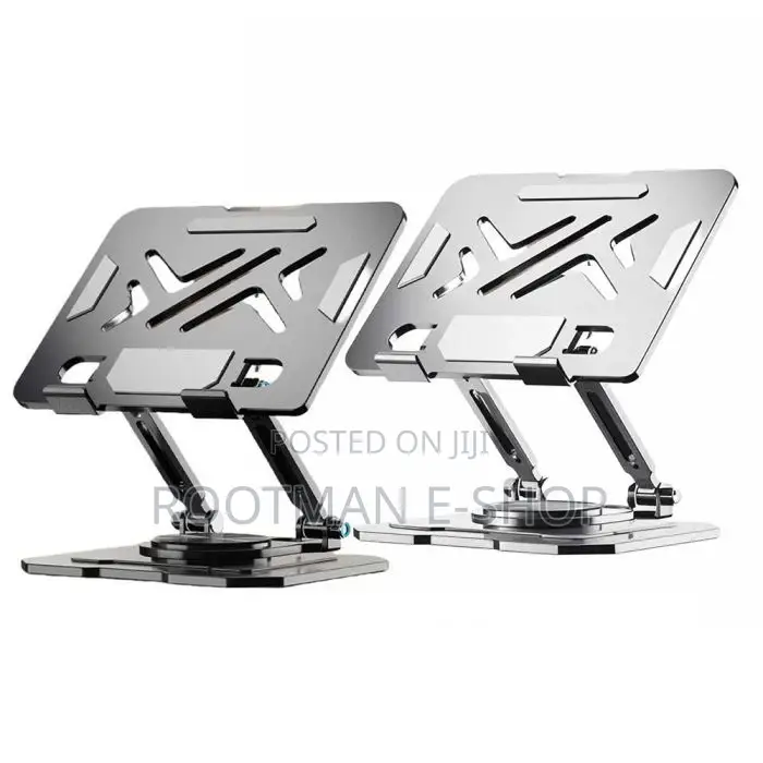 Foldable Rotating Metal Stand For Tablets And Laptops With Ventilation