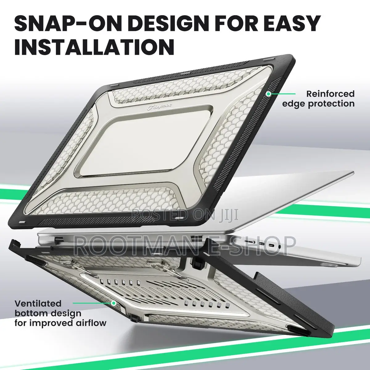 Essentials Rugged Armour Hard Shell Case Cover For Apple Macbook