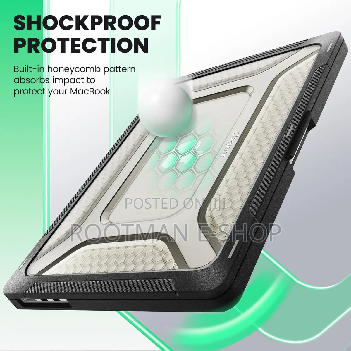 Essentials Rugged Armour Hard Shell Case Cover For Apple Macbook