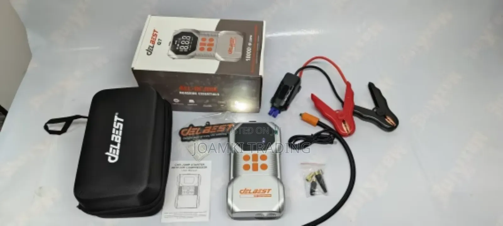 Delbest Q7 Jump Starter + Air Compressor, 18,000 Mah Battery,1400a P/C