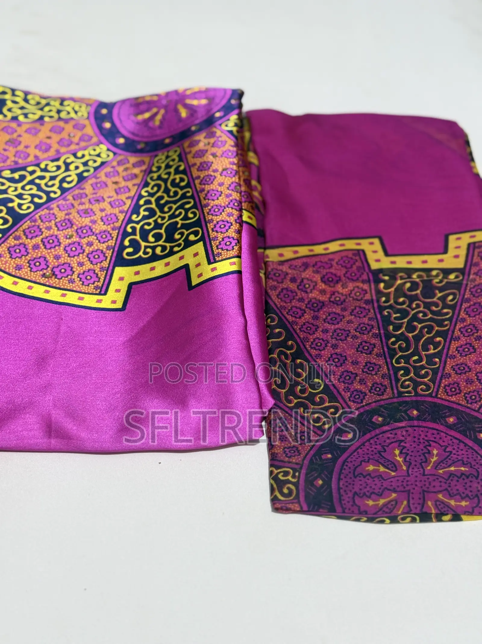 Printed Silk and Chiffon Fabric Bundle – 6 Yards (4y Silk, 2y Chiffon)
