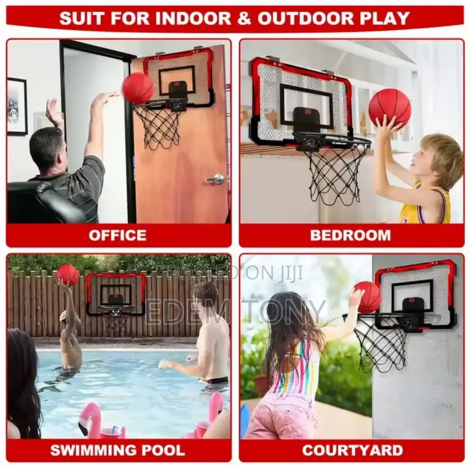 Mini Basketball Hoop Net Indoor Over the Door Backboard Game Set