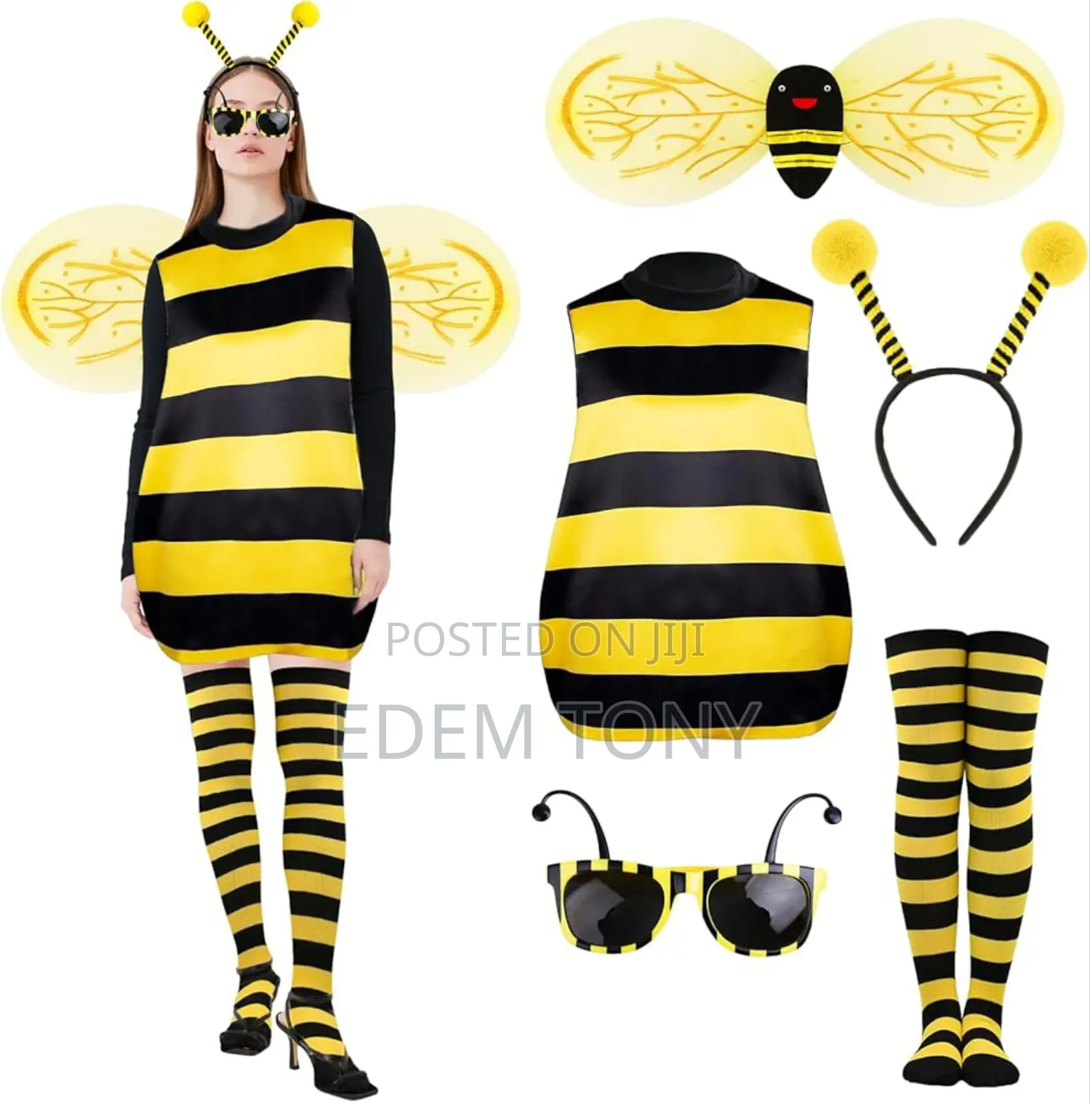 6-Piece Women's Bumble Bee Costume Set