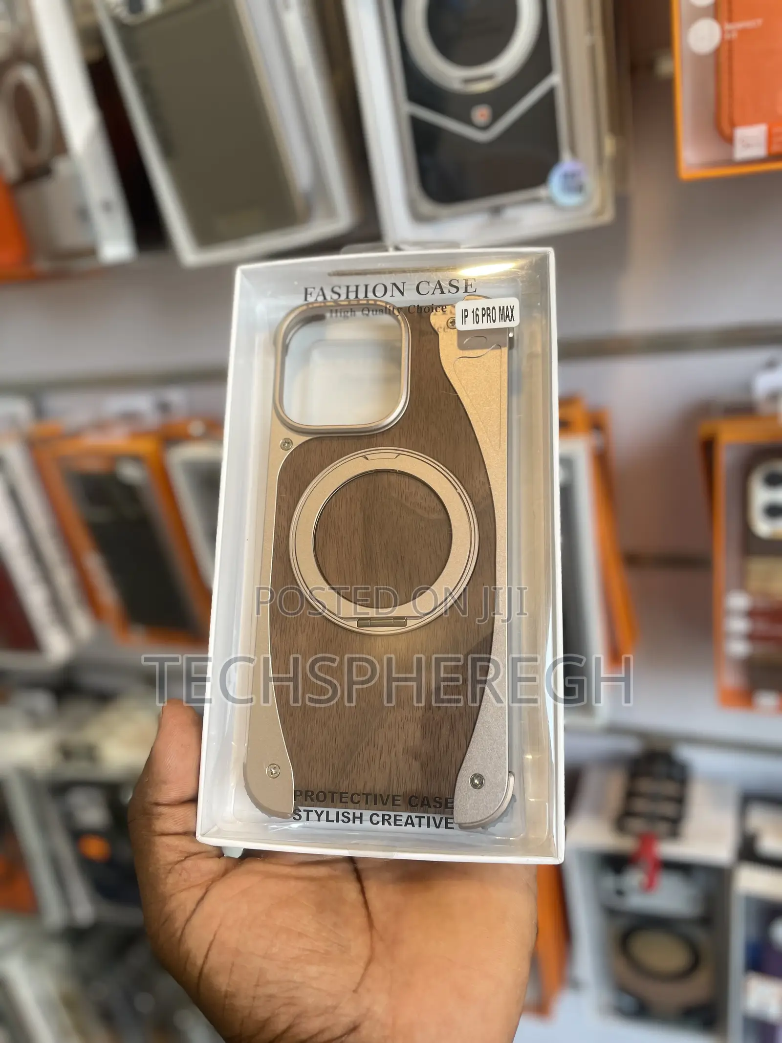 Luxury Wood Metal Hybrid Case for iPhone 16 Pro Max