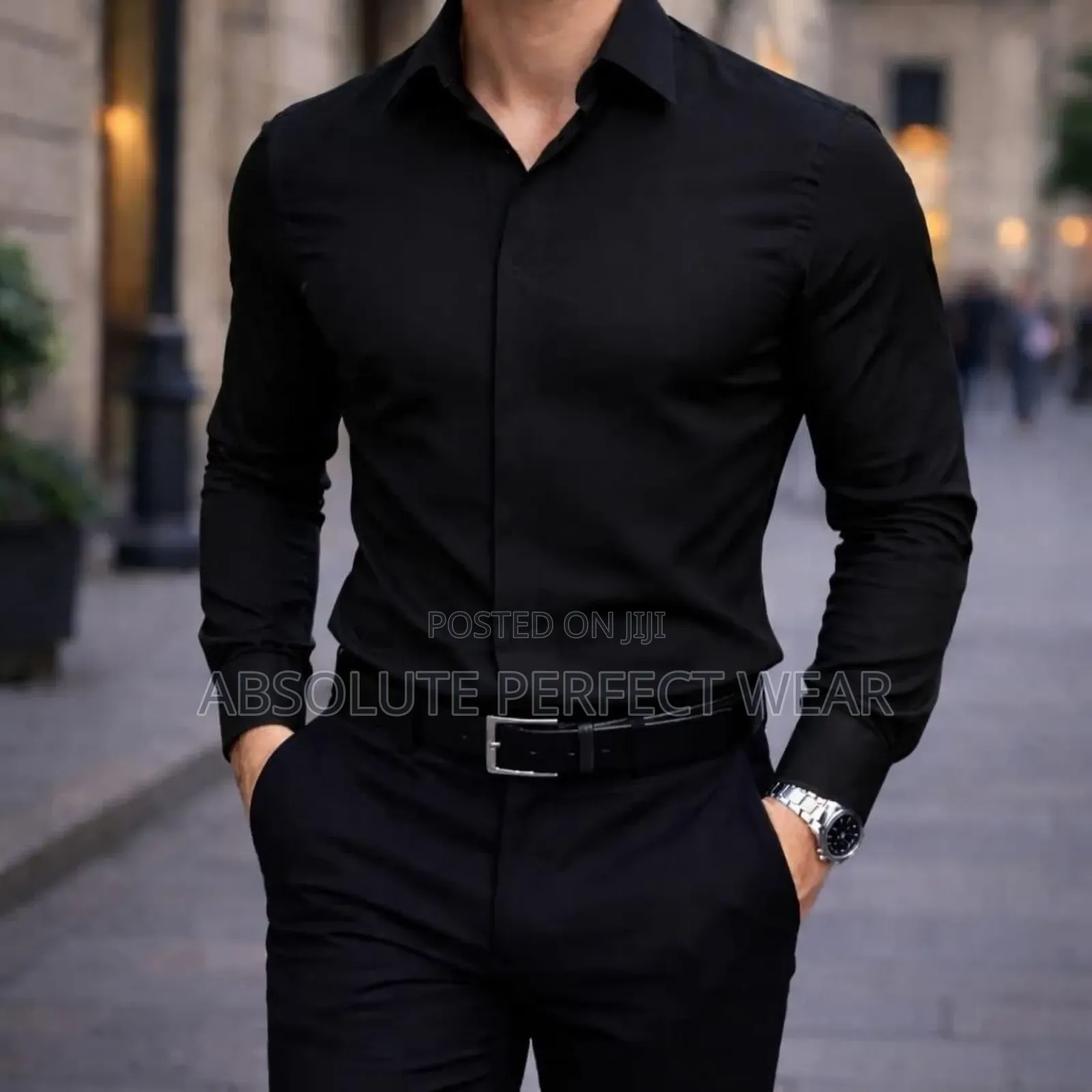 Brand New Correct Blue Black Plain Shirt for Men