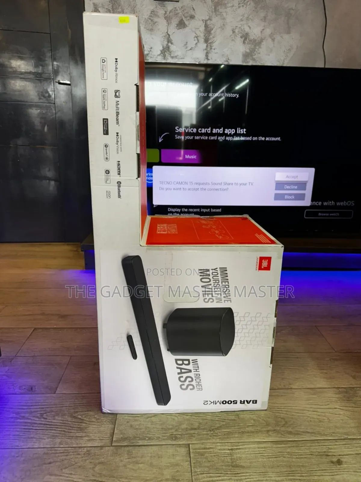 JBL Bar 500mk2 750w Dolby Atmos Soundbar System
