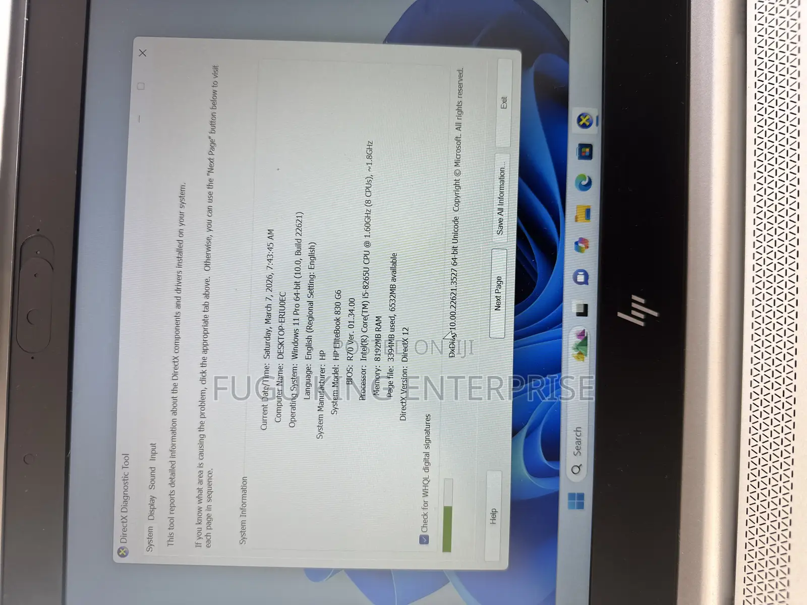 Laptop HP EliteBook 830 G6 8GB Intel Core i5 SSD 256GB